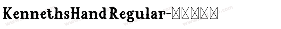 KennethsHand Regular字体转换